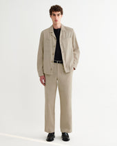 Aldred Natural Linen Cotton Revere Overshirt