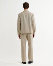 Aldred Natural Linen Cotton Revere Overshirt