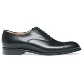 Alfred D Capped Oxford in Black Calf Leather