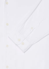 Long Sleeve Revere Poplin Shirt in White