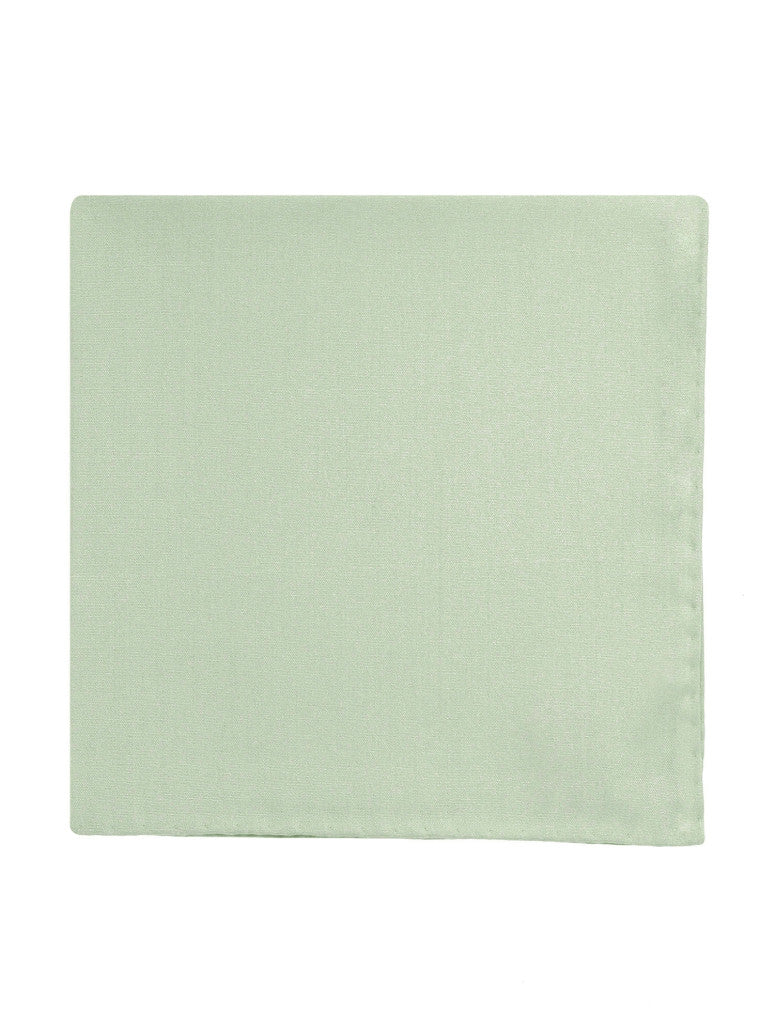 Almond Green Silk Pocket Square Amalfi