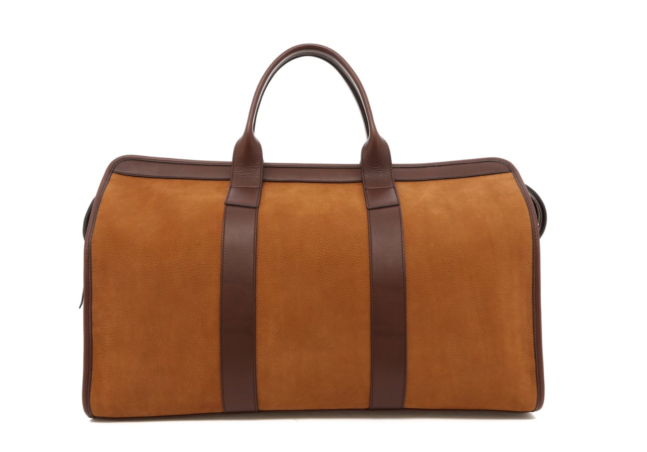 Signature Travel Duffle - Almond/Chocolate - Nubuck