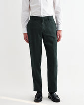 Alp Dark Green Linen Trousers