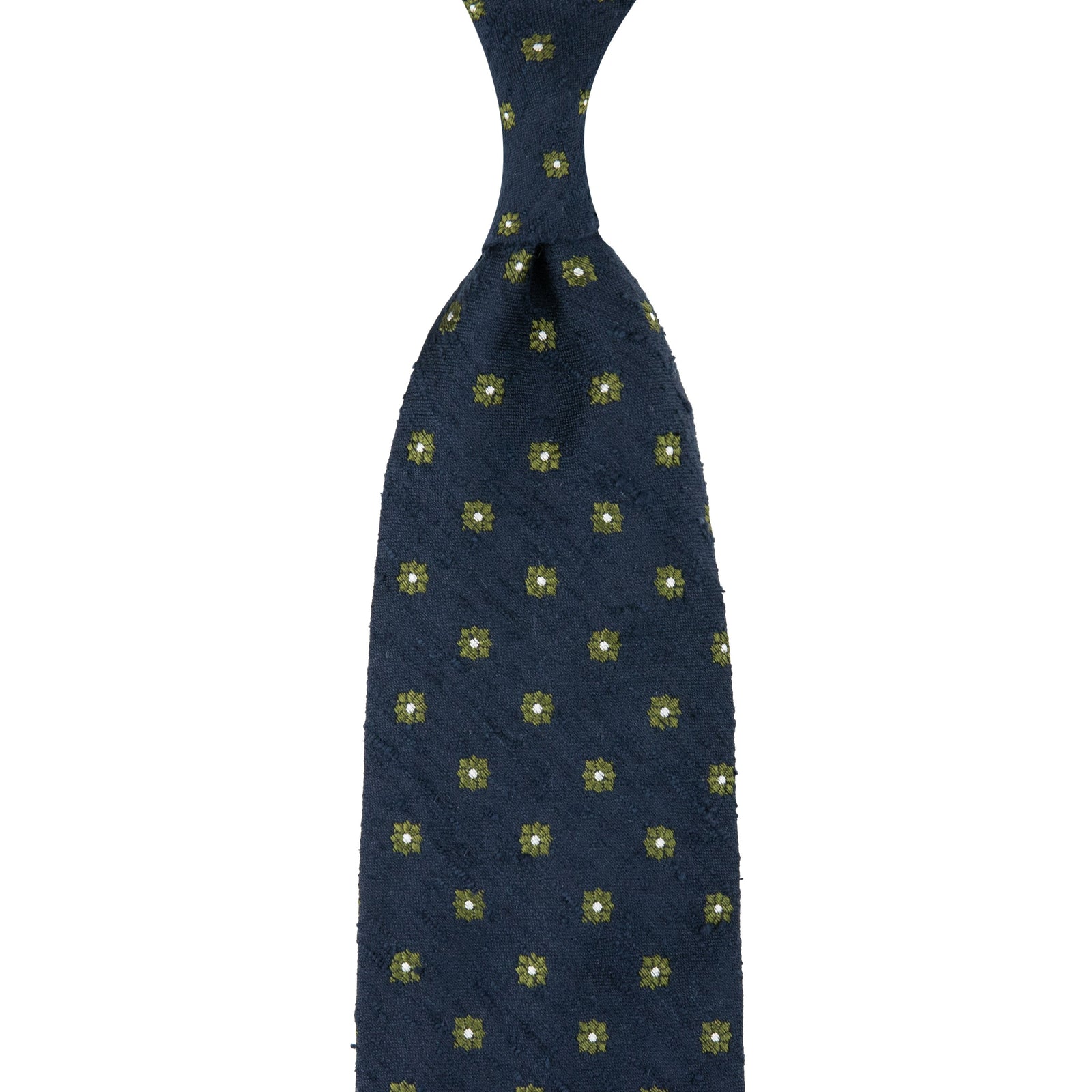 Floral Shantung Silk Tie Hand Rolled