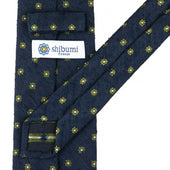 Floral Shantung Silk Tie Hand Rolled