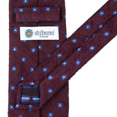 Floral Shantung Silk Tie Hand Rolled
