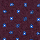 Floral Shantung Silk Tie Hand Rolled
