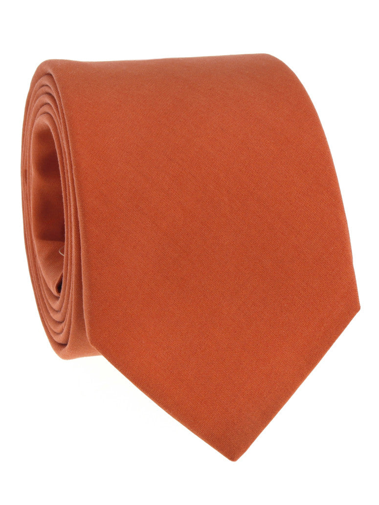 Amalfi Clay Orange Silk Tie