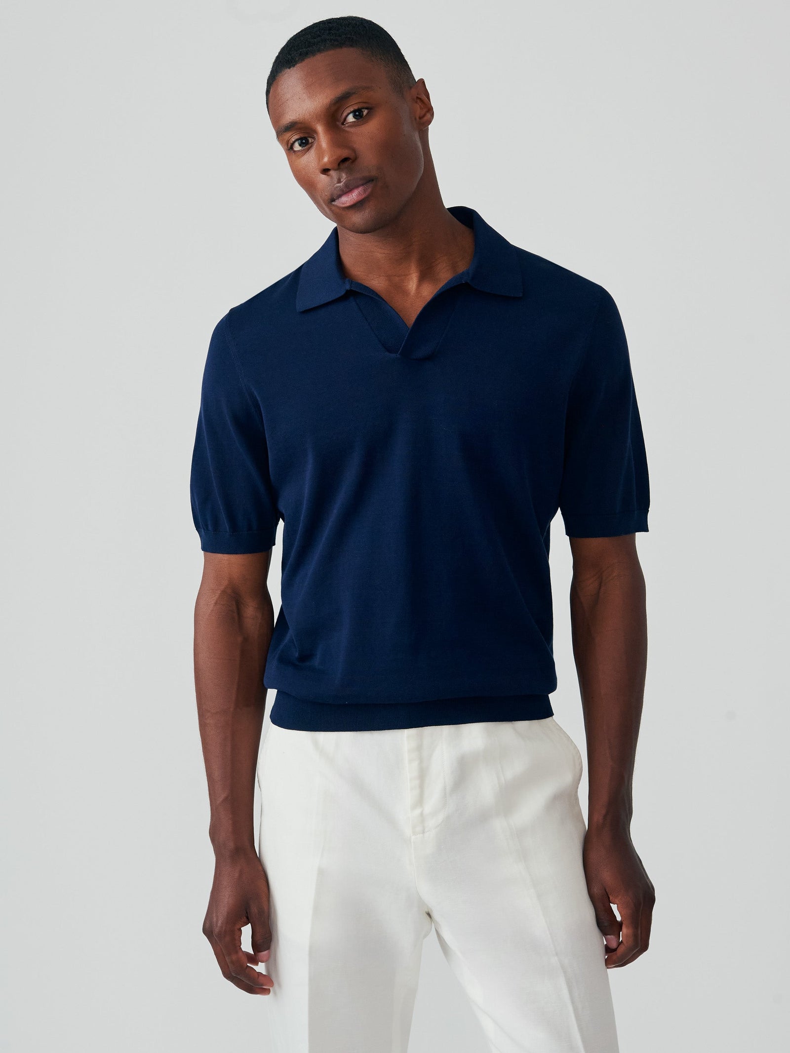 Solid Amalfi Short Sleeve Polo Men S Sweaters J Mclaughlin