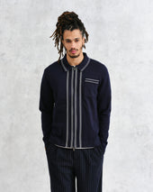 Amble Milano Knit Long Sleeve Polo