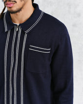 Amble Milano Knit Long Sleeve Polo
