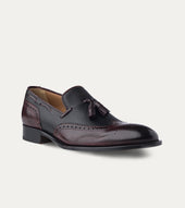 Wingtip Tassel Loafer Diablo Antique & Black Leather