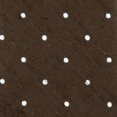 Dotted Shantung Silk Tie Hand Rolled