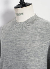 Andre Knitted Crew Neck Sweater Winter Grey