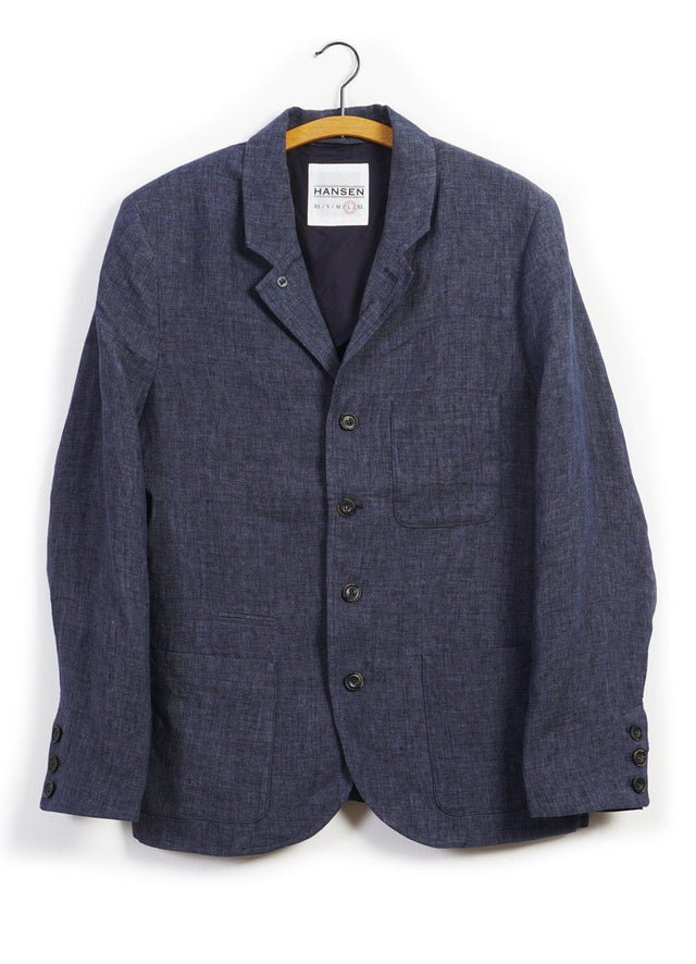 ANKER | Casual Four Button Blazer | Blue Delave