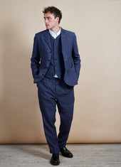 ANKER | Casual Four Button Blazer | Blue Delave