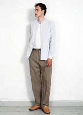 ANTE | Collarless Shirt | Silver
