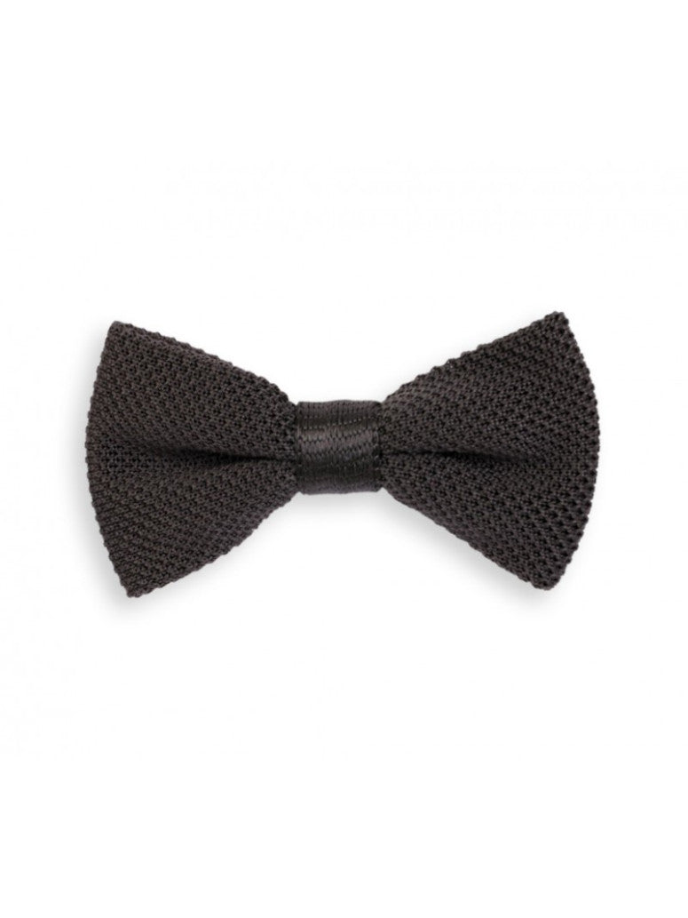 Anthracite Grey Knitted Bow Tie Monza