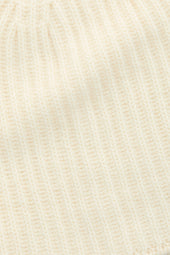 Wide Cuff Cashmere Beanie Antique White