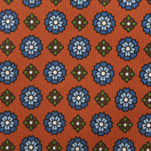 Floral Printed Silk Tie Hand Rolled