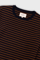 Rib Knit Top Navy Stripe