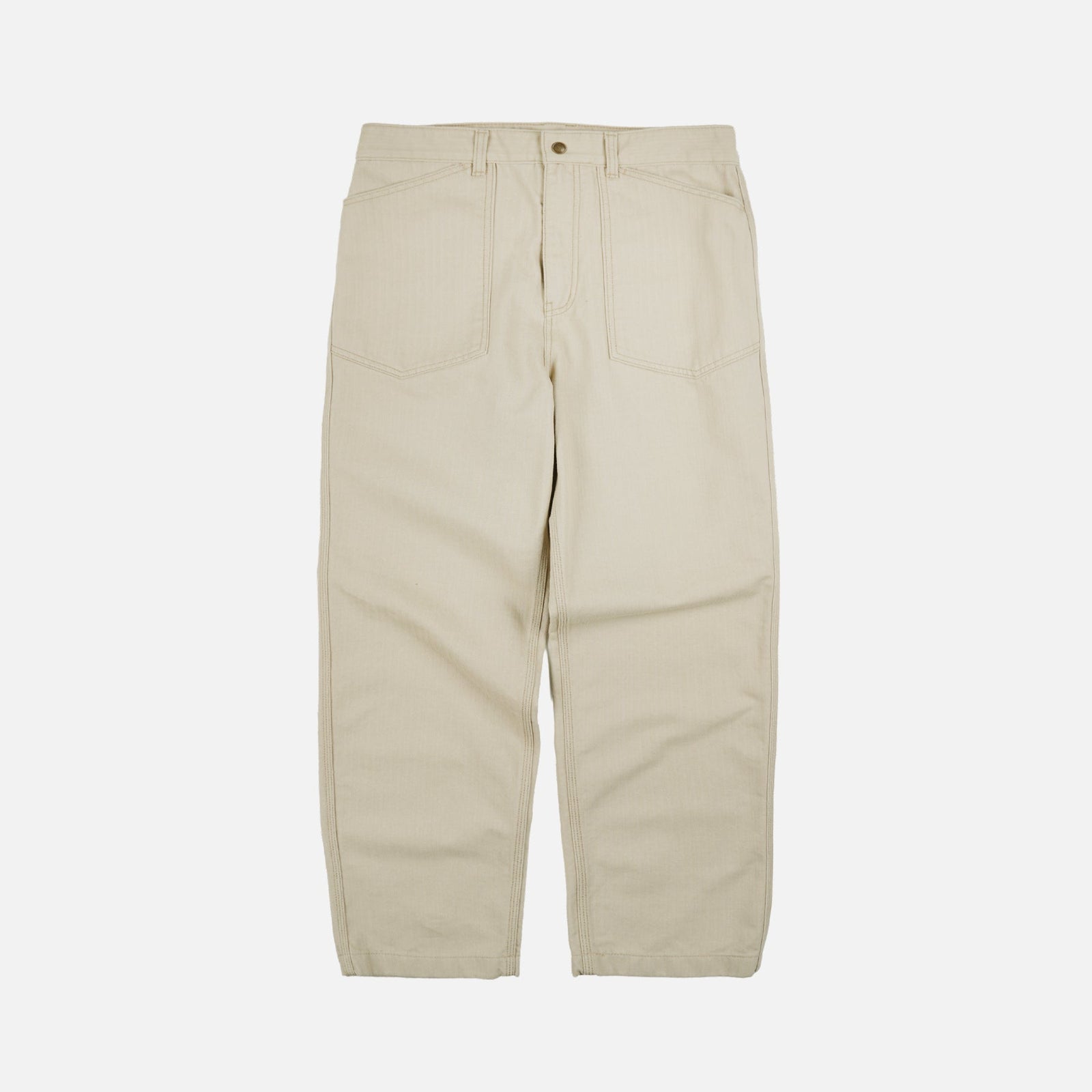 Army Denim Fatigue Pants Beige