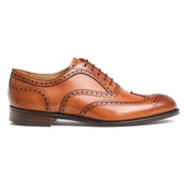 Arthur III Oxford Brogue in Dark Honey Calf Leather
