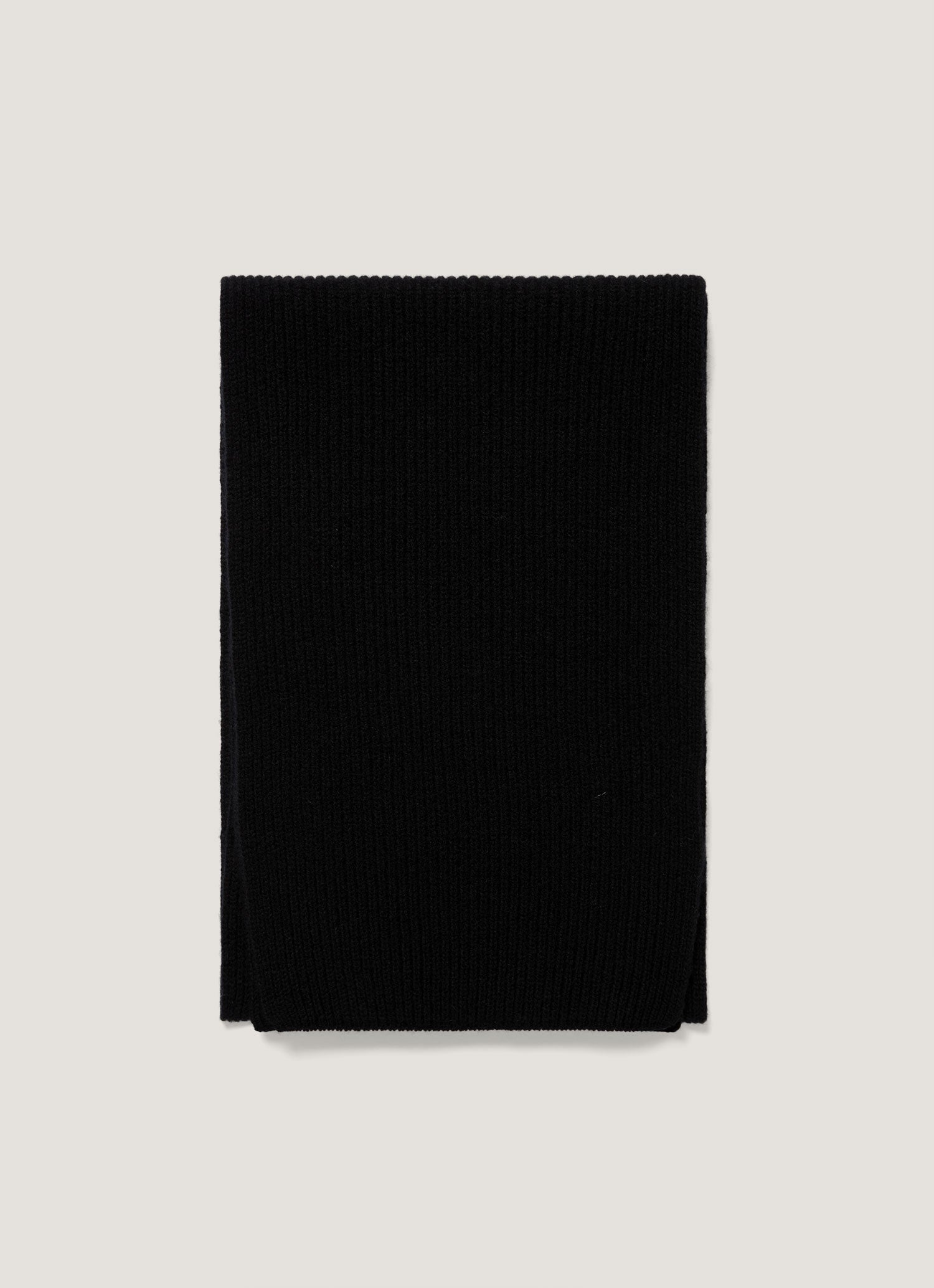 Cashmere Ribbed Scarf In