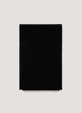 Cashmere Ribbed Scarf in Black