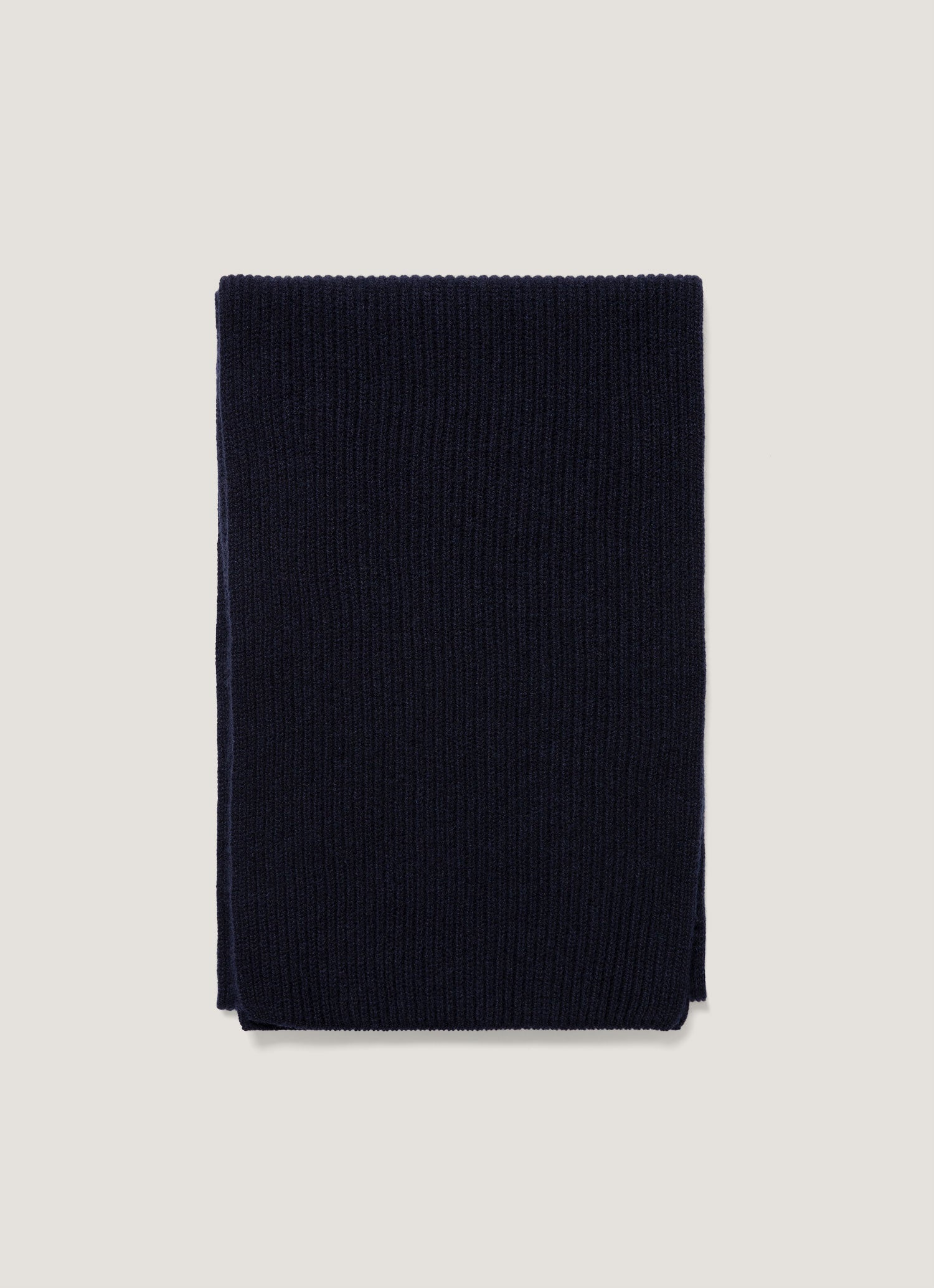 Cashmere Ribbed Scarf In