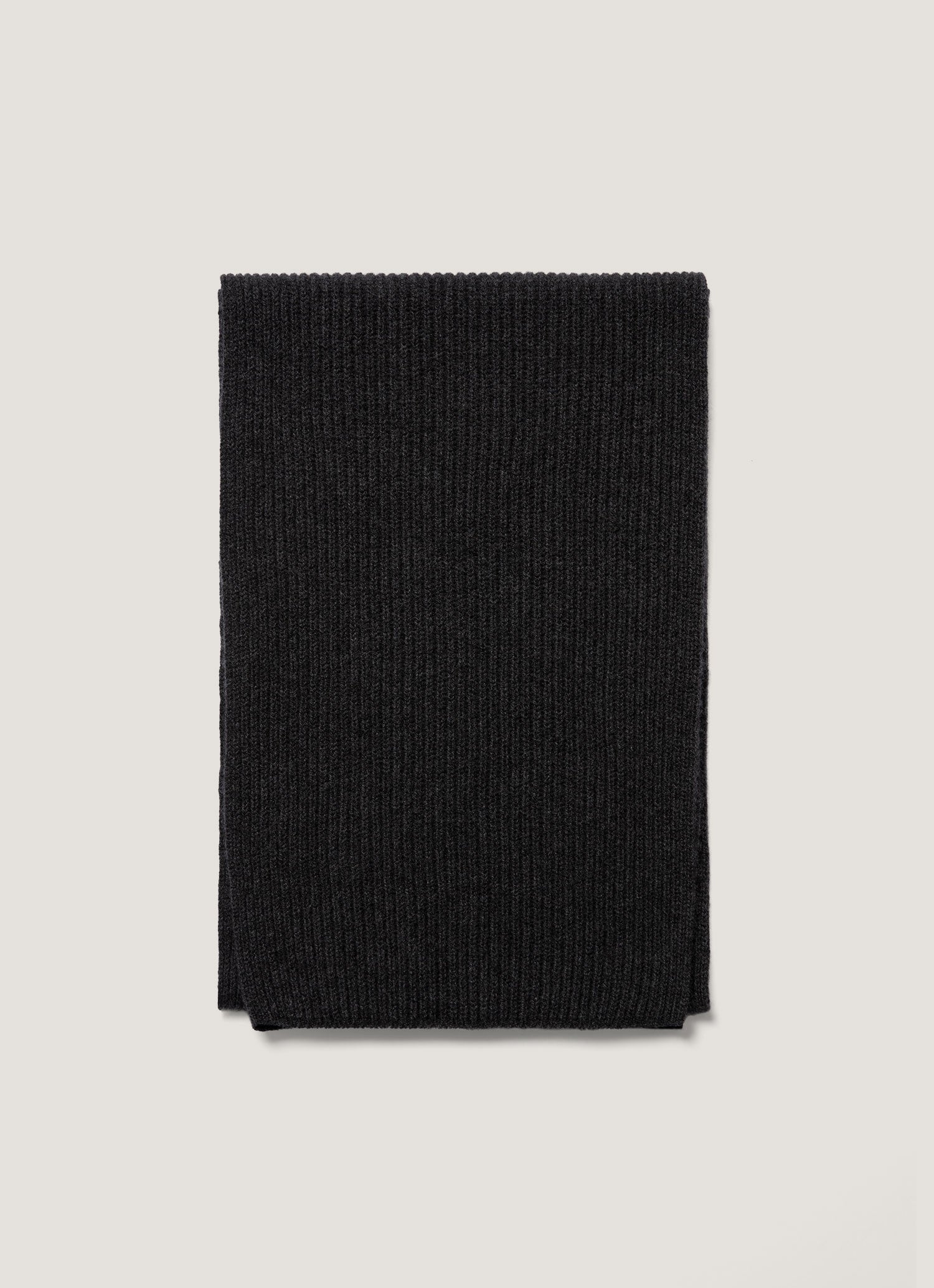 Cashmere Ribbed Scarf In Melange