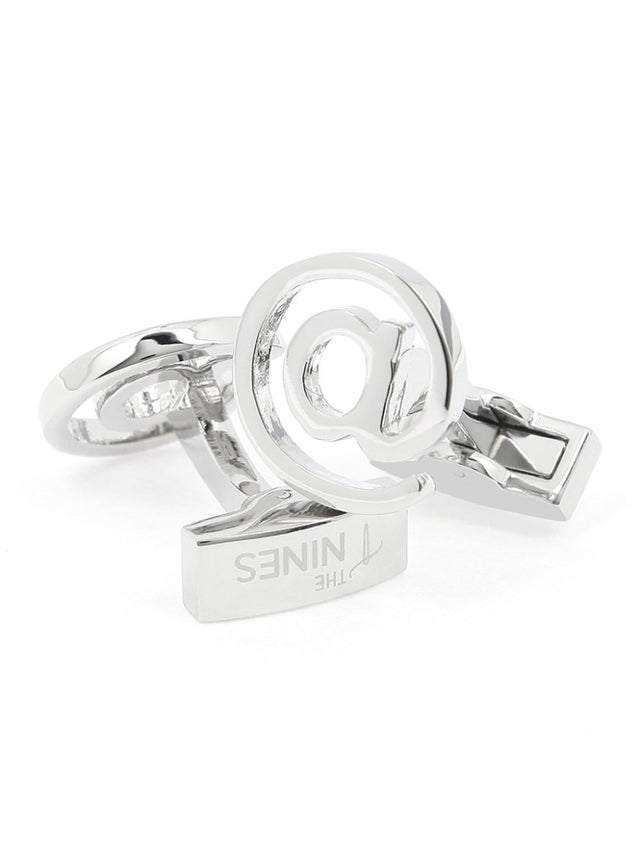 At-sign cufflinks arobase