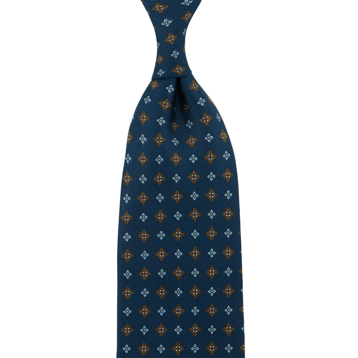 50oz Floral Printed Silk Tie Light Hand Rolled