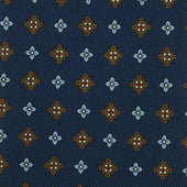50oz Floral Printed Silk Tie Light Hand Rolled