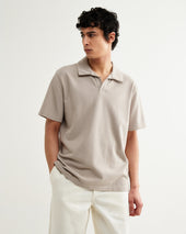 Atwood Clay Textured Organic Cotton Polo Shirt