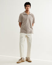 Atwood Clay Textured Organic Cotton Polo Shirt