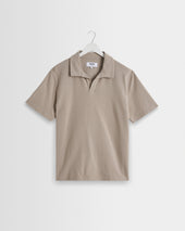 Atwood - Clay Textured Organic Cotton Polo Shirt