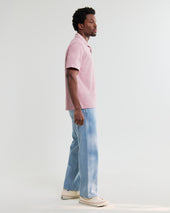 Atwood Pink Textured Organic Cotton Polo Shirt