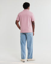 Atwood Pink Textured Organic Cotton Polo Shirt