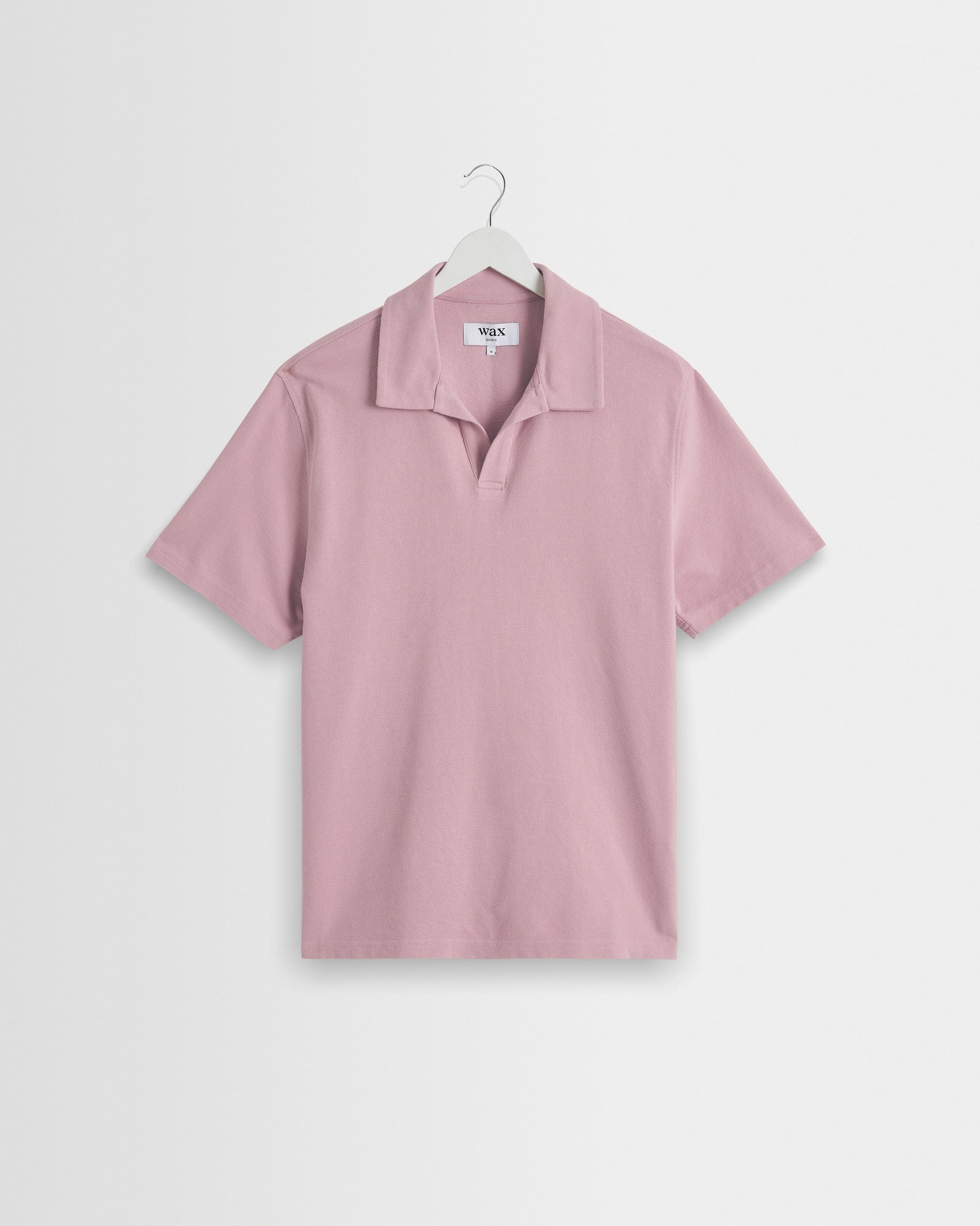 Atwood Pink Textured Organic Cotton Polo Shirt