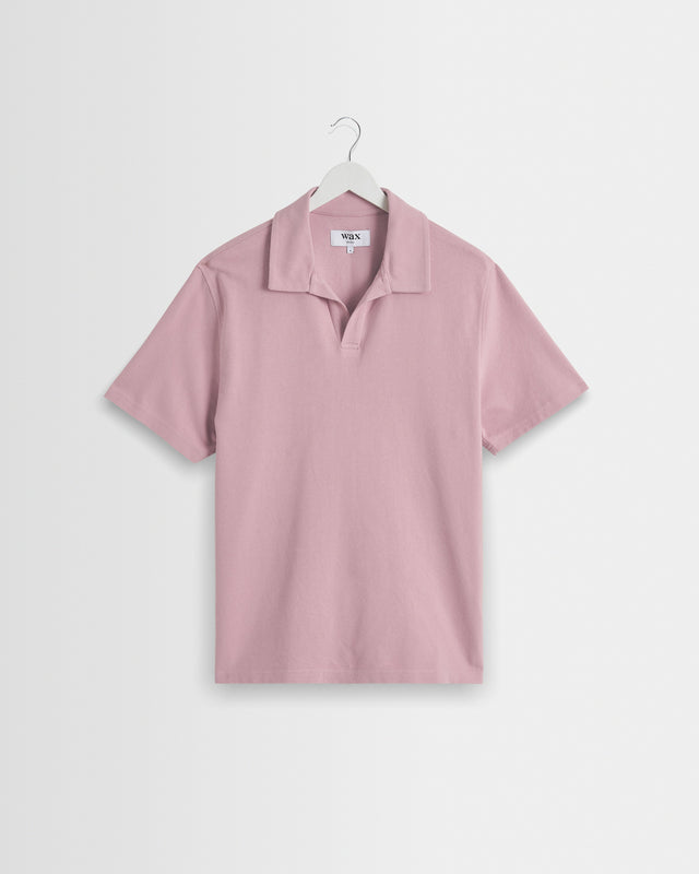 Atwood - Dusty Pink Textured Organic Cotton Polo Shirt