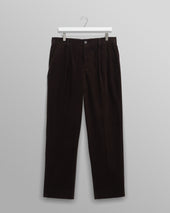 Aubyn - Black Soft Corduroy Pleated Trousers