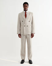 Aubyn Natural Linen Relaxed Fit Trousers