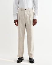 Aubyn Natural Linen Relaxed Fit Trousers