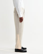 Aubyn Natural Linen Relaxed Fit Trousers