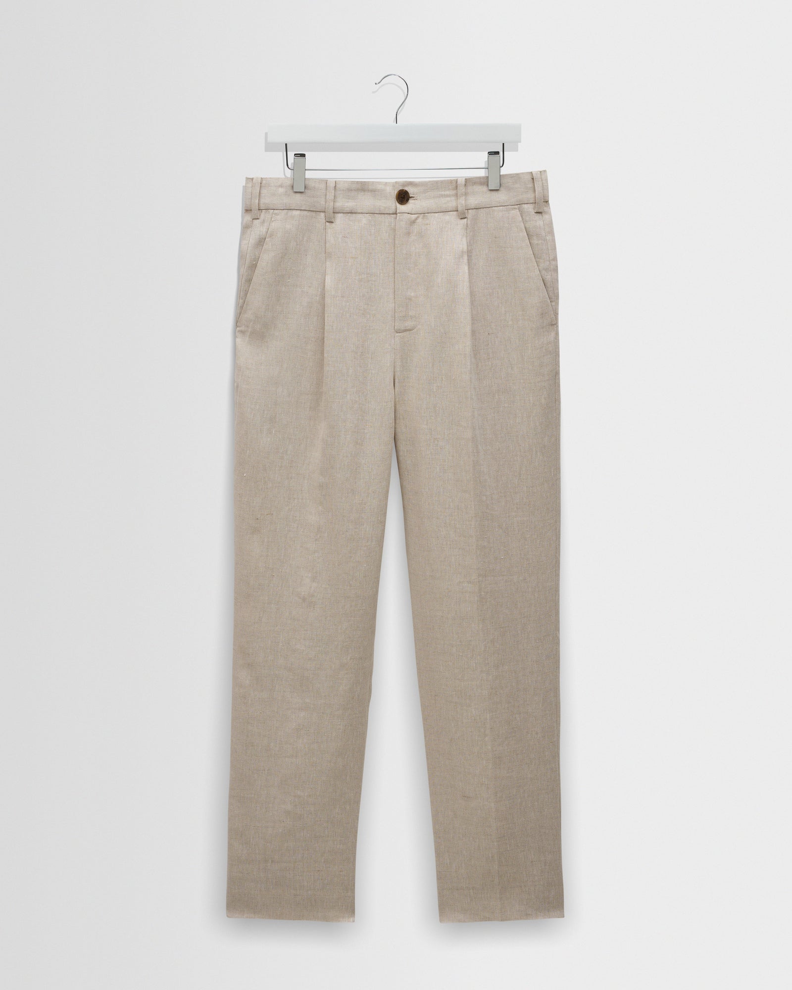 Aubyn Natural Linen Relaxed Fit Trousers