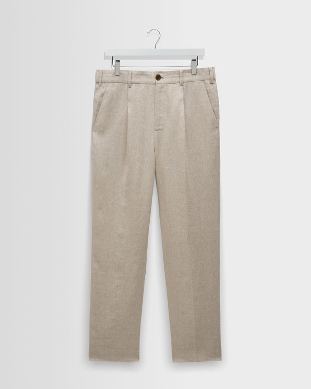 Aubyn - Natural Linen Relaxed Fit Trousers