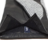 Nappa And Grey Cashmere Knit Gloves Cashmere Lined