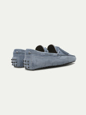 Light Blue Suede Driving Shoes