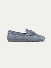 Light Blue Suede Driving Shoes